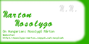 marton mosolygo business card